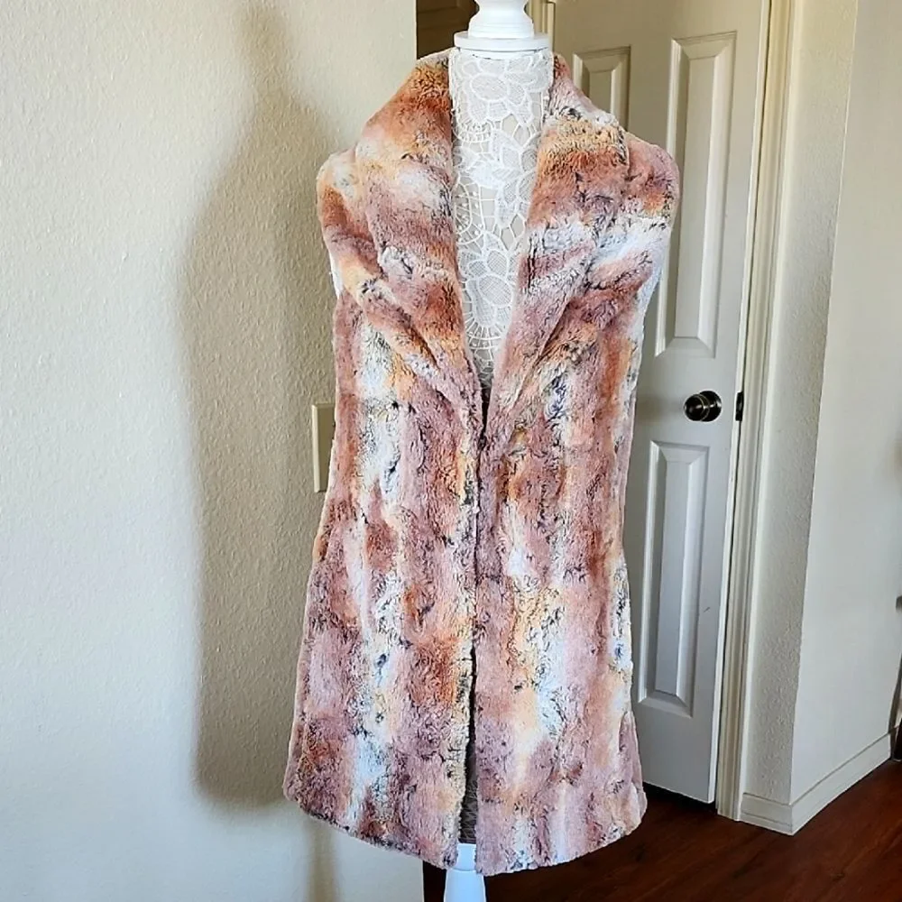 Alice+Olivia Boho Chic Retro 70's Y2K‎ Faux Fur Vest